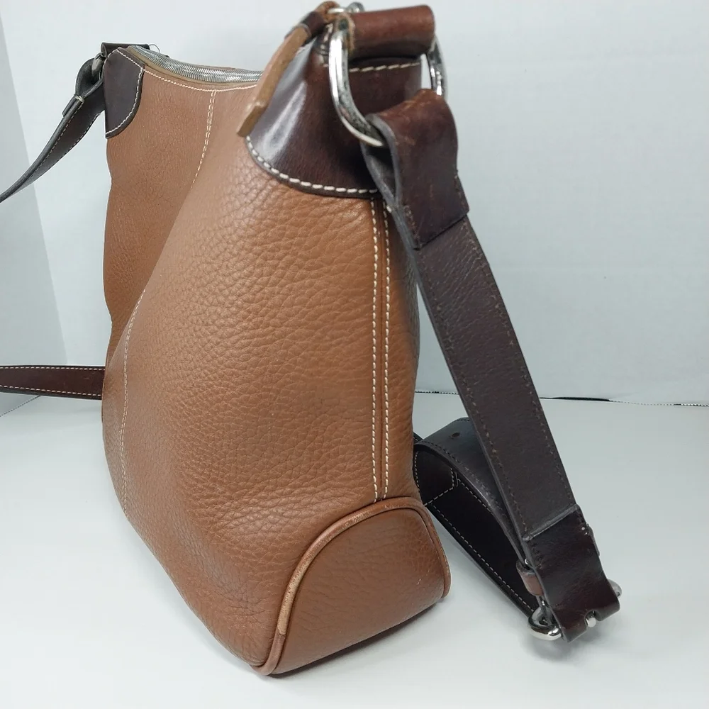Dooney & Bourke All Weather Leather 2 Shoulder Brown Pebble Tote Bag - Picture 9 of 16